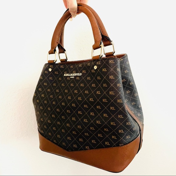 karl lagerfeld monogram tote bag